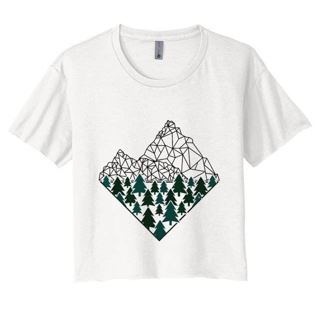 Mountains Trekking Nature Hiking Camping Outdoor Hiker Gift Crop Top