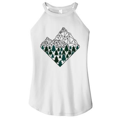 Mountains Trekking Nature Hiking Camping Outdoor Hiker Gift Women’s Perfect Tri Rocker Tank