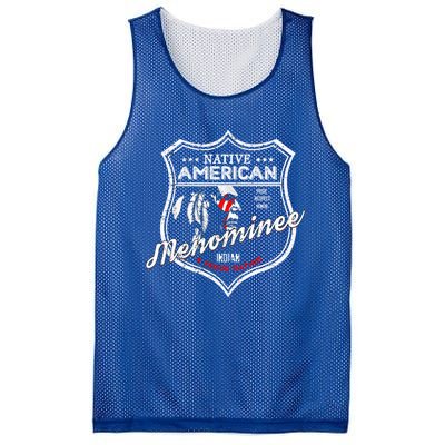 Menominee Tribe Native American Indian Strong Pride Badge Gift Mesh Reversible Basketball Jersey Tank