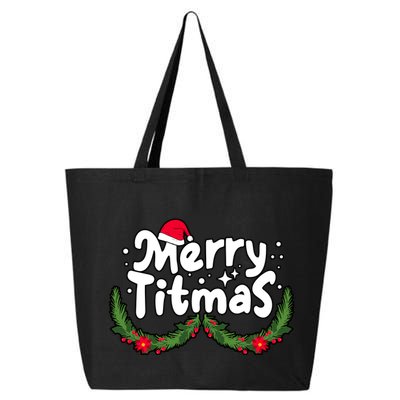 Merry Titmas Naughty Christmas Xmas 25L Jumbo Tote