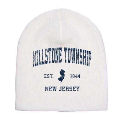 Millstone Township New Jersey Nj Vintage Sports Short Acrylic Beanie