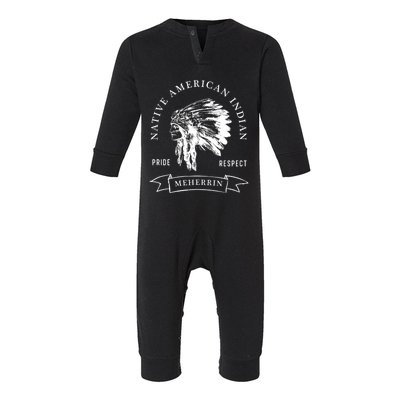 Meherrin Tribe Native American Indian Pride Respect Vintage Great Gift Infant Fleece One Piece