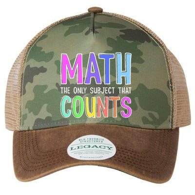 Math The Only Subject That Counts Happy 100 Days Of School Legacy Tie Dye Trucker Hat