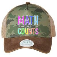 Math The Only Subject That Counts Happy 100 Days Of School Legacy Tie Dye Trucker Hat