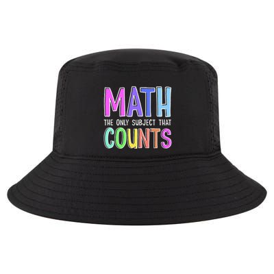 Math The Only Subject That Counts Happy 100 Days Of School Cool Comfort Performance Bucket Hat