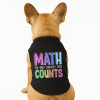 Math The Only Subject That Counts Happy 100 Days Of School Doggie Tank