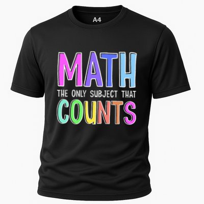 Math The Only Subject That Counts Happy 100 Days Of School Performance Shirt