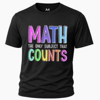 Math The Only Subject That Counts Happy 100 Days Of School Performance Shirt