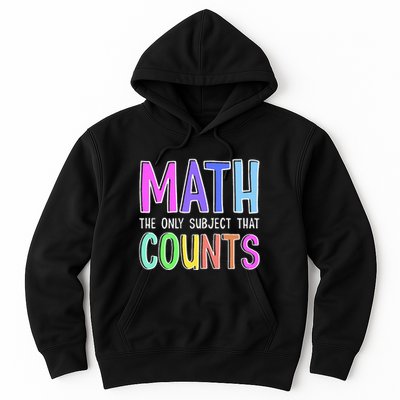 Math The Only Subject That Counts Happy 100 Days Of School Hoodie