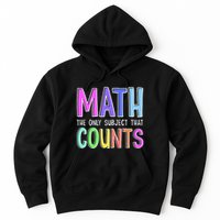 Math The Only Subject That Counts Happy 100 Days Of School Hoodie