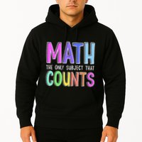 Math The Only Subject That Counts Happy 100 Days Of School Hoodie