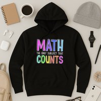 Math The Only Subject That Counts Happy 100 Days Of School Hoodie