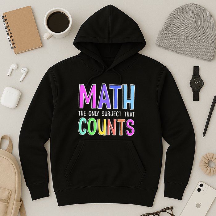 Math The Only Subject That Counts Happy 100 Days Of School Hoodie