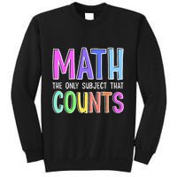 Math The Only Subject That Counts Happy 100 Days Of School Sweatshirt