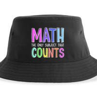 Math The Only Subject That Counts Happy 100 Days Of School Sustainable Bucket Hat