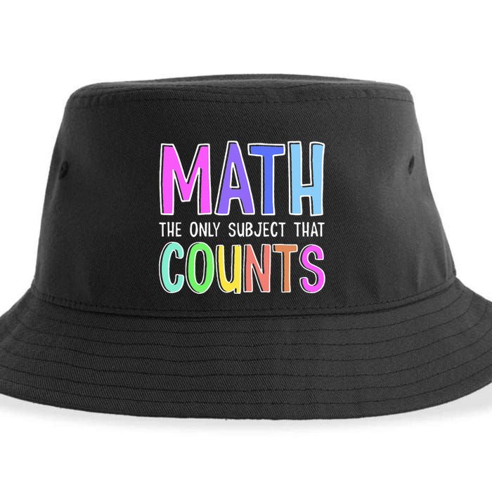 Math The Only Subject That Counts Happy 100 Days Of School Sustainable Bucket Hat