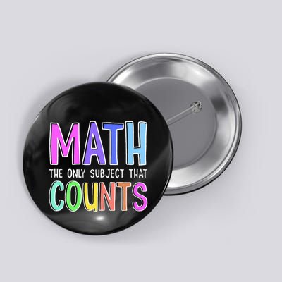 Math The Only Subject That Counts Happy 100 Days Of School Button