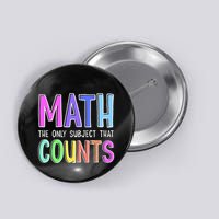 Math The Only Subject That Counts Happy 100 Days Of School Button