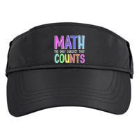Math The Only Subject That Counts Happy 100 Days Of School Adult Drive Performance Visor