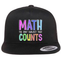 Math The Only Subject That Counts Happy 100 Days Of School Flatbill Hat