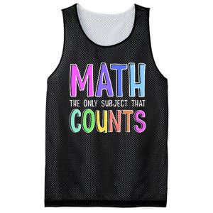 Math The Only Subject That Counts Happy 100 Days Of School Mesh Reversible Basketball Jersey Tank