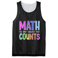 Math The Only Subject That Counts Happy 100 Days Of School Mesh Reversible Basketball Jersey Tank