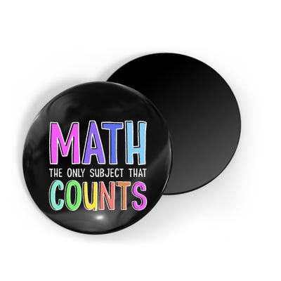 Math The Only Subject That Counts Happy 100 Days Of School Magnet