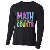 Math The Only Subject That Counts Happy 100 Days Of School Cooling Performance Long Sleeve Crew