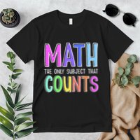 Math The Only Subject That Counts Happy 100 Days Of School Premium T-Shirt