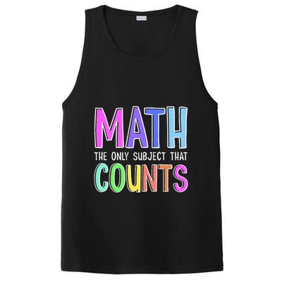 Math The Only Subject That Counts Happy 100 Days Of School PosiCharge Competitor Tank