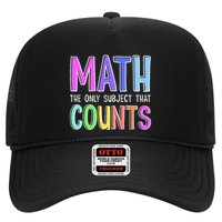 Math The Only Subject That Counts Happy 100 Days Of School Trucker Hat