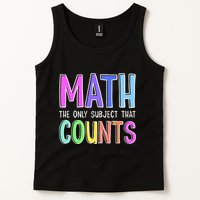 Math The Only Subject That Counts Happy 100 Days Of School Tank Top