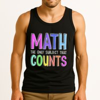 Math The Only Subject That Counts Happy 100 Days Of School Tank Top