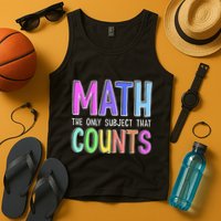 Math The Only Subject That Counts Happy 100 Days Of School Tank Top
