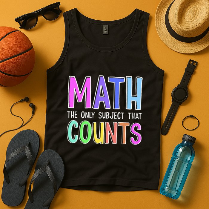 Math The Only Subject That Counts Happy 100 Days Of School Tank Top