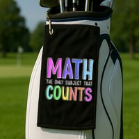 Math The Only Subject That Counts Happy 100 Days Of School Golf Towel
