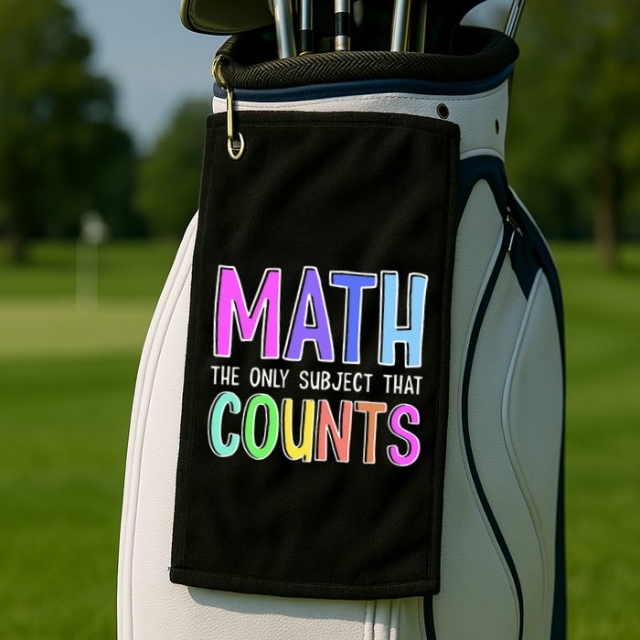 Math The Only Subject That Counts Happy 100 Days Of School Golf Towel