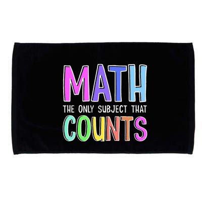 Math The Only Subject That Counts Happy 100 Days Of School Microfiber Hand Towel