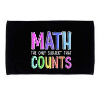 Math The Only Subject That Counts Happy 100 Days Of School Microfiber Hand Towel