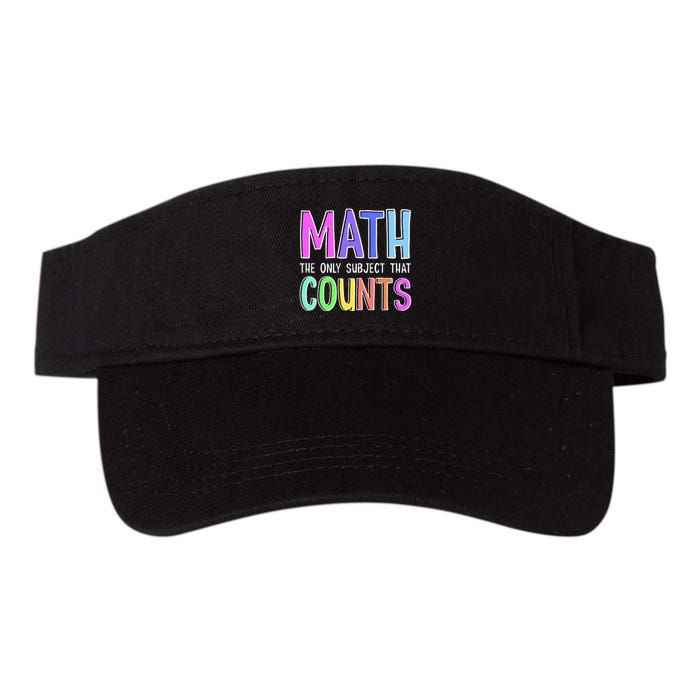 Math The Only Subject That Counts Happy 100 Days Of School Visor