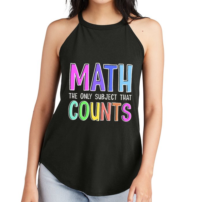 Math The Only Subject That Counts Happy 100 Days Of School Women's Perfect Tri Rocker Tank