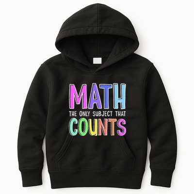 Math The Only Subject That Counts Happy 100 Days Of School Kids Hoodie
