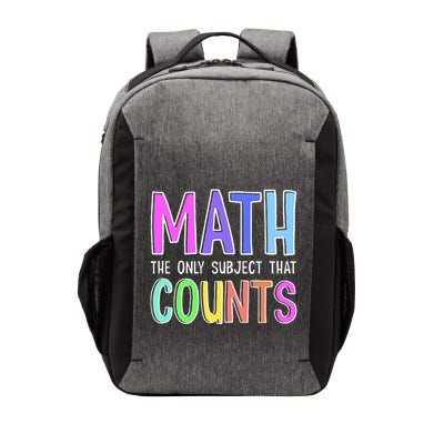 Math The Only Subject That Counts Happy 100 Days Of School Vector Backpack