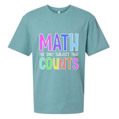 Math The Only Subject That Counts Happy 100 Days Of School Sueded Cloud Jersey T-Shirt
