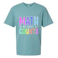 Math The Only Subject That Counts Happy 100 Days Of School Sueded Cloud Jersey T-Shirt