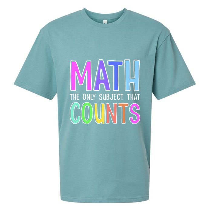 Math The Only Subject That Counts Happy 100 Days Of School Sueded Cloud Jersey T-Shirt