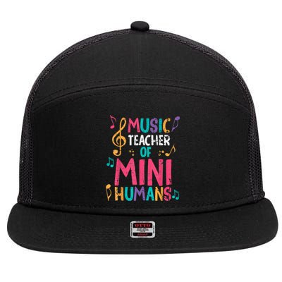 Music Teacher Of Mini Hu Back To School Meaningful Gift 7 Panel Mesh Trucker Snapback Hat