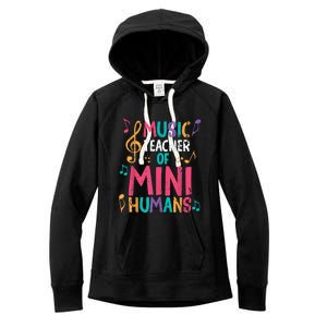 Music Teacher Of Mini Hu Back To School Meaningful Gift Women's Fleece Hoodie