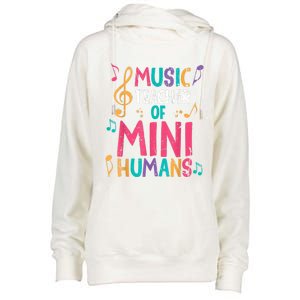 Music Teacher Of Mini Hu Back To School Meaningful Gift Womens Funnel Neck Pullover Hood