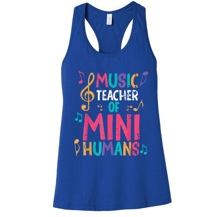 Music Teacher Of Mini Hu Back To School Meaningful Gift Women's Racerback Tank